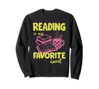 Reading Is My Favorite Sport Book Lover Bookish Reader Felpa