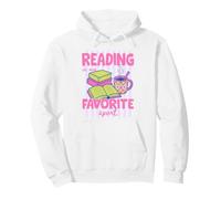 Reading Is My Favorite Sport Book Lover Bookish Reader Felpa con Cappuccio