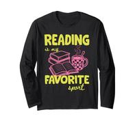 Reading Is My Favorite Sport Book Lover Bookish Reader Maglia a Manica