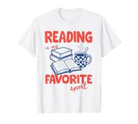 Reading Is My Favorite Sport Book Lover Bookish Reader Maglietta