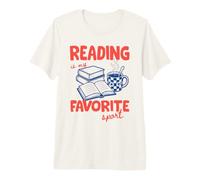 Reading Is My Favorite Sport Book Lover Bookish Reader Maglietta Premium