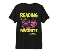 Reading Is My Favorite Sport Book Lover Bookish Reader Maglietta Premium