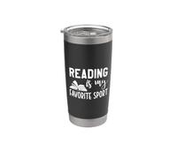 Reading is My Favorite Sport Funny Book Lover Bookish Items Bicchiere termico in acciaio inox doppia parete