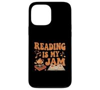 Reading Is My Jam Book Lover Groovy Music Notes Retro Custodia per iPhone 13 Pro Max