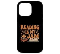 Reading Is My Jam Book Lover Groovy Music Notes Retro Custodia per iPhone 14 Pro Max