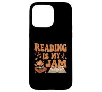 Reading Is My Jam Book Lover Groovy Music Notes Retro Custodia per iPhone 15 Pro Max
