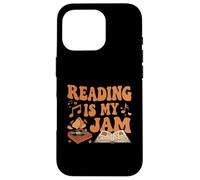 Reading Is My Jam Book Lover Groovy Music Notes Retro Custodia per iPhone 16 Pro