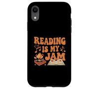 Reading Is My Jam Book Lover Groovy Music Notes Retro Custodia per iPhone XR