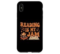 Reading Is My Jam Book Lover Groovy Music Notes Retro Custodia per iPhone XS Max
