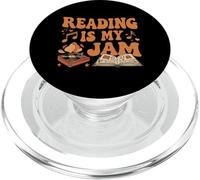 Reading Is My Jam Book Lover Groovy Music Notes Retro PopSockets PopGrip per MagSafe