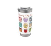 Reading is My Jam Bookworm Generi letterari Vasetti Bicchiere termico in acciaio inox doppia parete