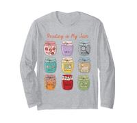 Reading is My Jam Bookworm Generi letterari Vasetti Maglia a Manica
