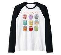 Reading is My Jam Bookworm Generi letterari Vasetti Maglia con Maniche Raglan