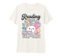 Reading Is My Self Care Book Lover Quote Maglietta Premium