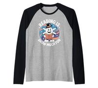 Reading Is Snow Much Fun Cappello a Cilindro con Fiocco di Neve Maglia con Maniche Raglan