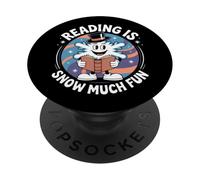 Reading Is Snow Much Fun Cappello a cilindro con fiocco di neve PopSockets PopGrip Adesivo
