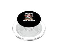 Reading is Snow Much Fun Christmas Bookworm Snowman Reading PopSockets PopGrip per MagSafe