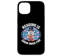 Reading Is Snow Much Fun Snowflake Book Lovers Tema invernale Custodia per iPhone 13