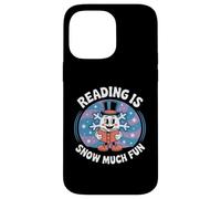 Reading Is Snow Much Fun Snowflake Book Lovers Tema invernale Custodia per iPhone 14 Pro Max