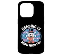 Reading Is Snow Much Fun Snowflake Book Lovers Tema invernale Custodia per iPhone 15 Pro