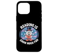 Reading Is Snow Much Fun Snowflake Book Lovers Tema invernale Custodia per iPhone 16 Pro Max