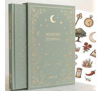 Reading Journal for Book Lovers - Linen Hardcover Book Journal with Slipcase, Reading Log & Review Pages (67 Books), Fantasy Aesthetic Cover, Sticker Sheets Included, Book Tracker Gift for Readers