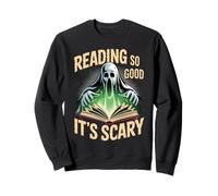 Reading So Good It's Scary Spooky Bookworm Reader - Felpa