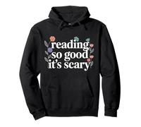 Reading So Good It's Scary Spooky Bookworm Reader |- Felpa con Cappuccio