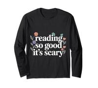Reading So Good It's Scary Spooky Bookworm Reader |- Maglia a Manica