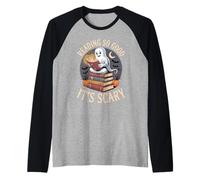Reading So Good It's Scary Spooky Bookworm Reader - Maglia con Maniche Raglan