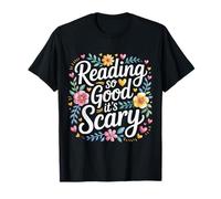 Reading So Good It's Scary Spooky Bookworm Reader |- Maglietta