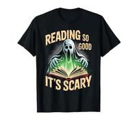 Reading So Good It's Scary Spooky Bookworm Reader - Maglietta
