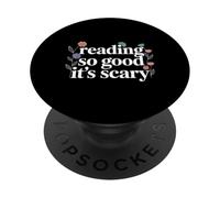 Reading So Good It's Scary Spooky Bookworm Reader |- PopSockets PopGrip Adesivo