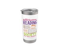 Reading Society Book Lover Afternoon Tea Bookish Reader Bicchiere termico in acciaio inox doppia parete