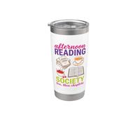 Reading Society Book Lover Afternoon Tea Bookish Reader Bicchiere termico in acciaio inox doppia parete