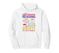 Reading Society Book Lover Afternoon Tea Bookish Reader Felpa con Cappuccio