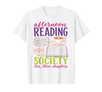 Reading Society Book Lover Afternoon Tea Bookish Reader Maglietta