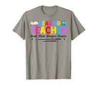 Reading Teacher Read Think Imagine Inspire Maglietta