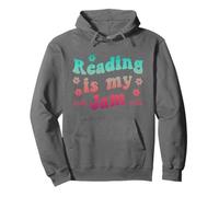 Reading's My Jam Book Groovy Teacher Bookworm Library Reader Felpa con Cappuccio
