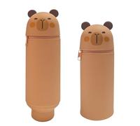READREAM Astuccio Scuola 2 in 1 in Morbido Silicone, 2025 Nuovi Kawaii Astuccio Scuola, Portapenne in Morbido Silicone, Astucci Animali Capibara per Ragazze Ragazzi