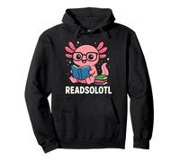 Readsolotl Bizzarro Axolotl Bibliophile Funny Bookworm Felpa con Cappuccio