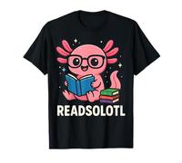 Readsolotl Bizzarro Axolotl Bibliophile Funny Bookworm Maglietta