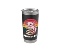 Readsolotl, I Read Alotl Axolotl Bicchiere termico in acciaio inox doppia parete