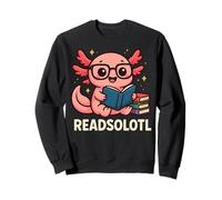 Readsolotl Nerdy Axolotl Letteratura eccentrica Divertente Topo di Biblioteca Felpa