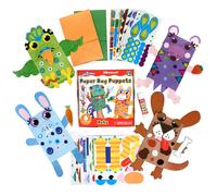 READY 2 LEARN - Puppet di carta per animali domestici - 238 pezzi - 6 animali - Puppet