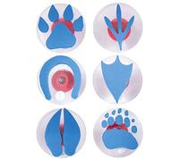READY 2 LEARN Timbri giganti | Impronte di zampa | Set di 6 | Stampi in schiuma facili da tenere per bambini | Francobolli artistici e artigianali per espositori, poster, cartelli e progetti fai da te