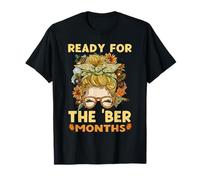 Ready for The BER Months Fall Messy Chignon Mamma Donna Autunno Maglietta
