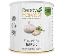 Ready Harvest Aglio liofilizzato per cibo da campeggio, indispensabili per il campeggio, articoli essenziali per il campeggio, articoli per la preparazione all'uragano come cibo di sopravvivenza, base