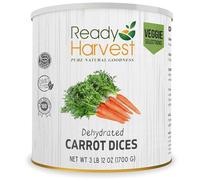 Ready Harvest Cibo disidratato - Carote | Cibo di emergenza | Verdure secche | Lattina #10 | Durata di conservazione di 25 anni | 1,4 kg | Lattine riempite fino in cima