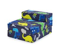 Ready Steady Bed Letto Pieghevole per Bambini Z Letto Singolo | Pouf Letto Pieghevole - Ottimo per Stanza Giochi Cameratta Soggiorno | Letto Richiudibile Singolo Leggero e Comodo (Dino Dark)